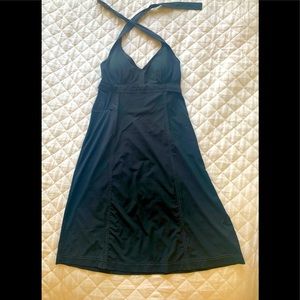 Athleta black halter dress